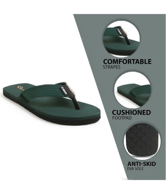 G Best Green Men's Thong Flip Flop - None