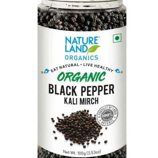 Natureland Organics Essential Spices Combo - Green Cardamom 75 gm, Cumin 250 gm, Clove 75 gm & Black Pepper 100 gm