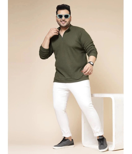 Rigo Cotton Slim Fit Solid Full Sleeves Mens T-Shirt - Olive ( Pack of 1 ) - None