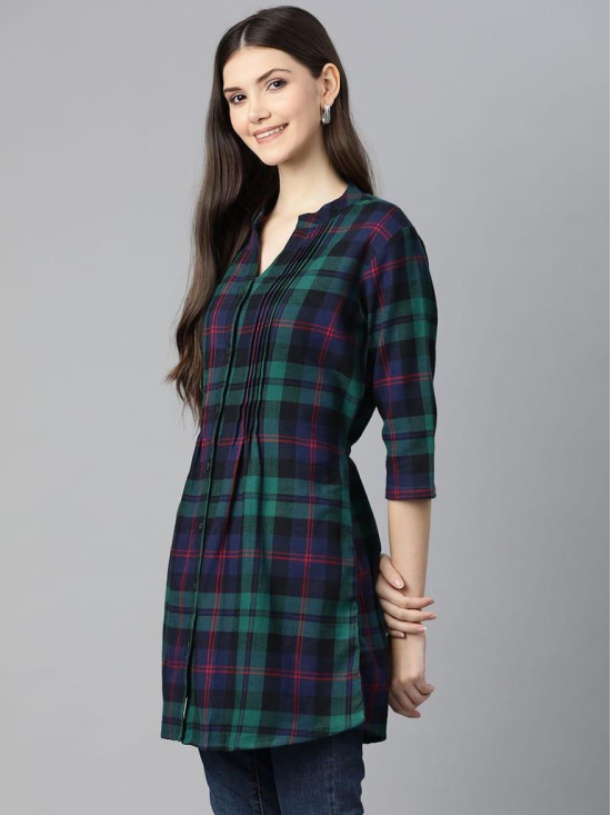 One femme Women's Plaid Check Print Tunic