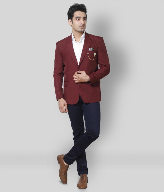 Fourfolds Maroon Blazer - None