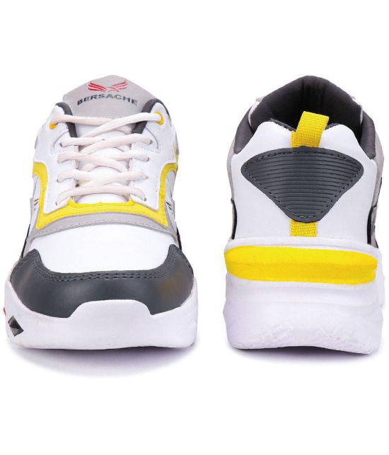 Bersache Men Sports Shoes Yellow Mens Sports Running Shoes - None