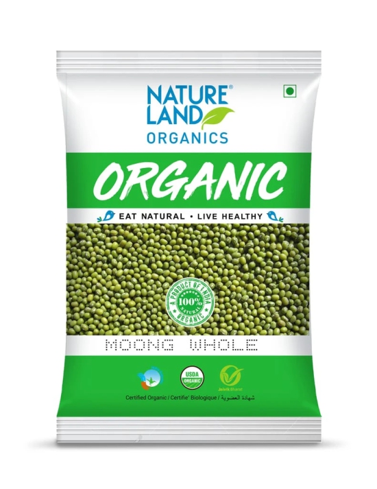 Natureland Organics Moong Whole 1 kg