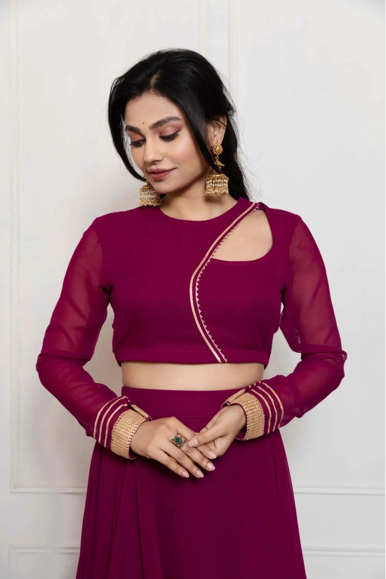 Cocktail Violet Lehenga Set-S