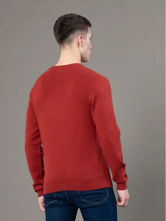 RedTape Round Neck Solid Sweater for Men | Essential Comfort for Every Day