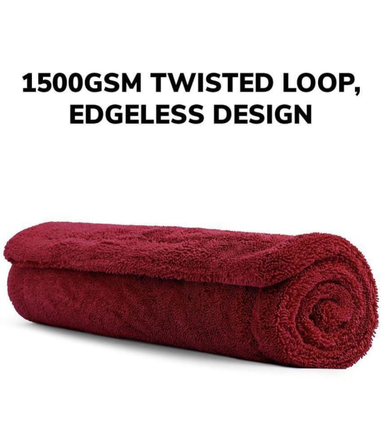 HOMETALES - Maroon 1500 GSM Drying Towel For Automobile ( Pack of 1 )