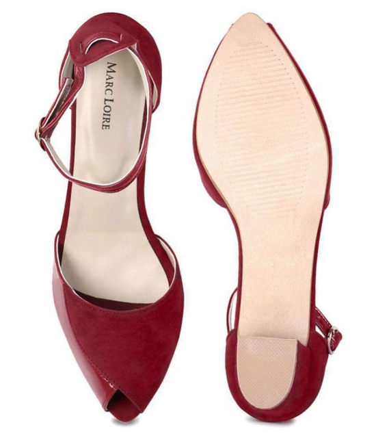 MARC LOIRE - Maroon Women's Sandal Heels - None