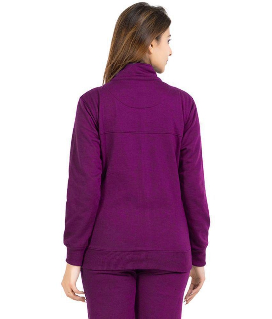 YHA Fleece Women''s Zippered Sweatshirt ( Purple ) - None