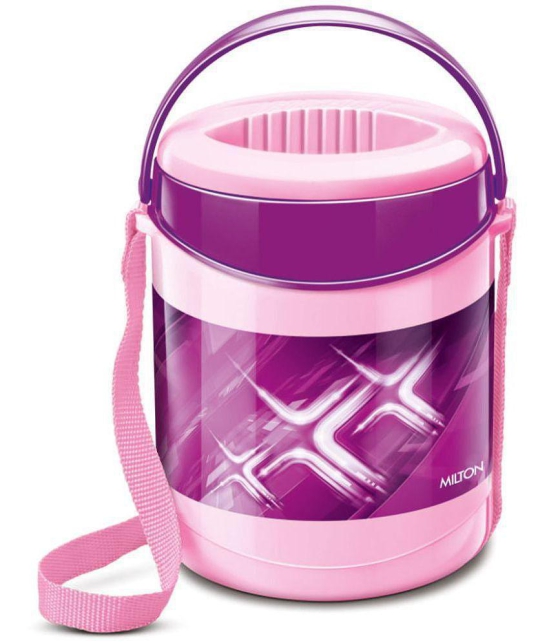 Milton Econa Deluxe 3 Insulated Stainless Steel Lunch Box, (3 Containers), 780 ml, Pink