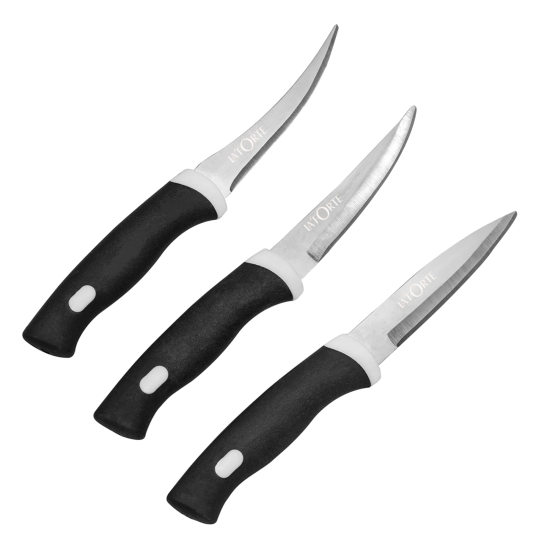 LA'FORTE 3 Pcs Knife Set Ultra Sharp (Black)