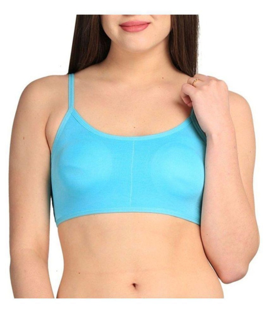 Shoppy Villa Cotton T-Shirt Bra - Blue - None