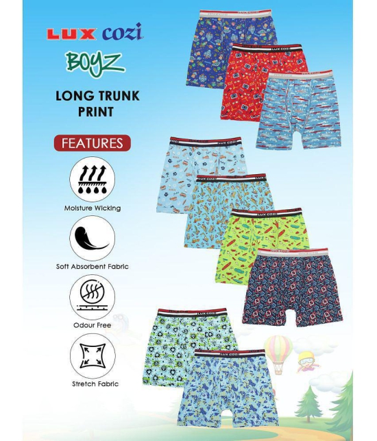 Lux Cozi - Multicolor Cotton Boys Trunks ( Pack of 6 ) - None