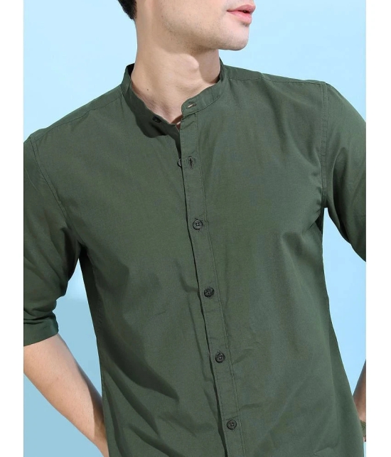 Ketch Cotton Blend Regular Fit Solids Full Sleeves Mens Casual Shirt - Green ( Pack of 1 ) - None