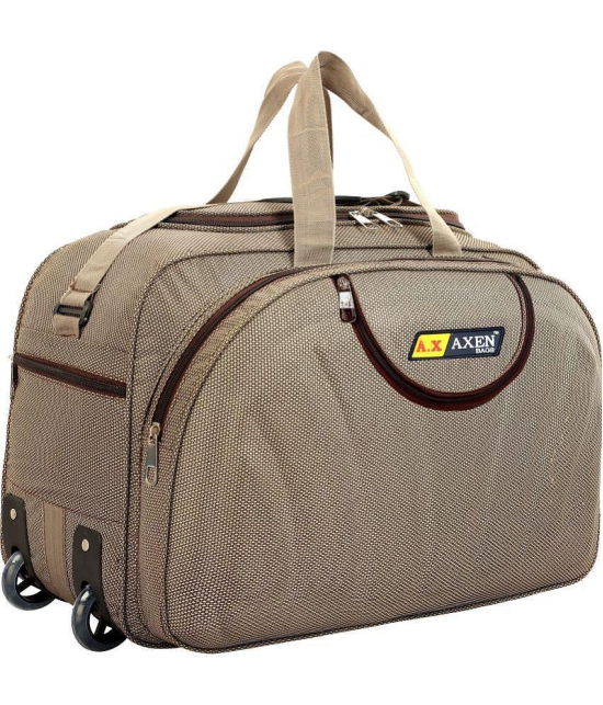 AXEN BAGS - Brown Polyester Duffle Trolley - Onesize