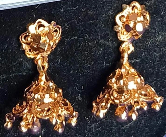 Golden Jhumka Earrings