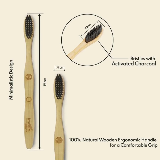 Imvelo Bamboo Toothbrush Adult Pack of 10