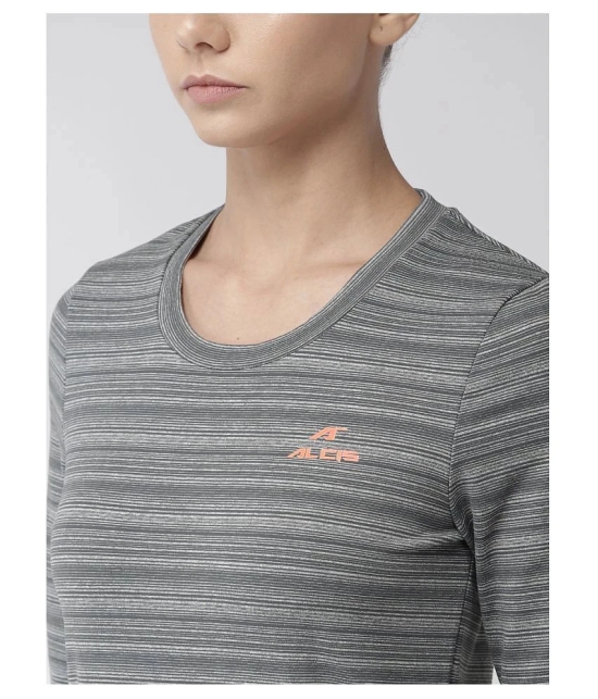 Alcis Grey Polyester T-Shirt - M