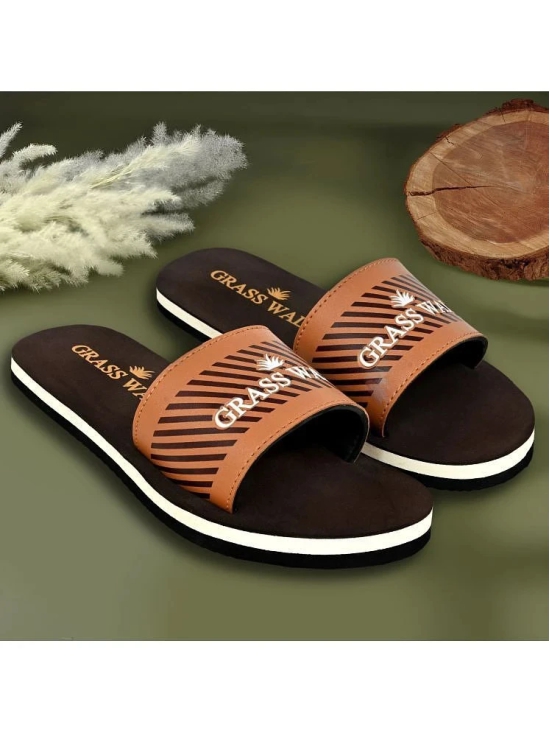 GRASS WALK Brown Mens Daily Slipper - None