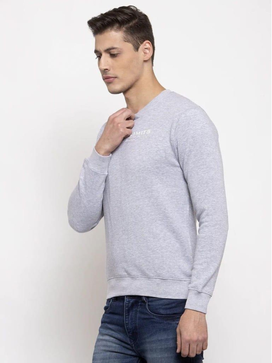 Rodamo  Men Grey Solid Sweatshirt