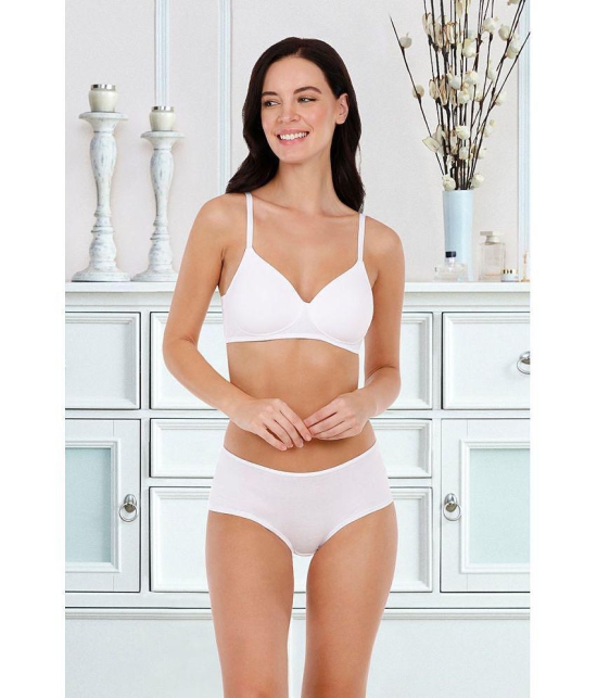 Amante Cotton T-Shirt Bra - White Single - 32C