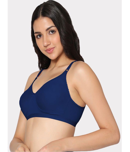 IN CARE LINGERIE - Blue Cotton Non Padded Women''s T-Shirt Bra ( Pack of 1 ) - None