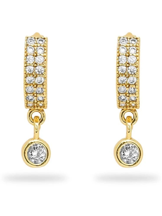 Drashti Collection Golden Drop Earrings ( Pack of 1 ) - Golden