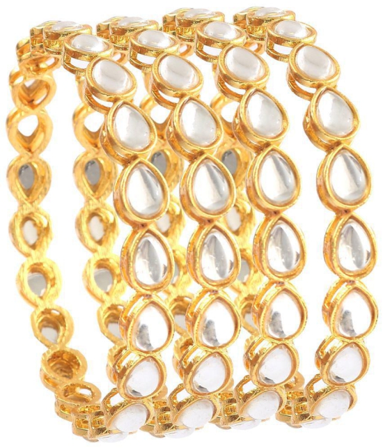 Jewar Mandi - Gold Bangle Set ( Pack of 1 ) - None