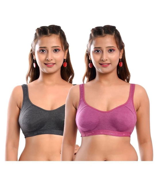 Elina Cotton Racerback bra - Multi Color Pack of 2 - 40B