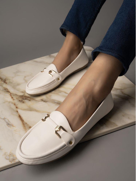 Shoetopia - White Women''s Loafers - None