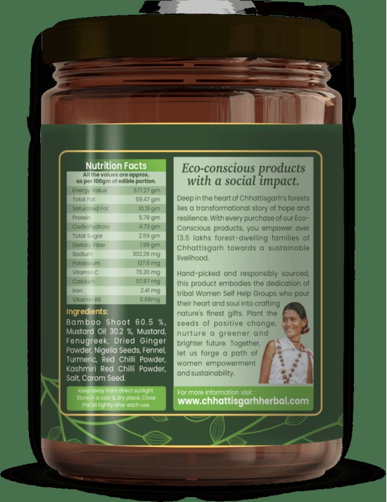 Chhattisgarh Herbals Bamboo Shoot Pickle | 850 GM