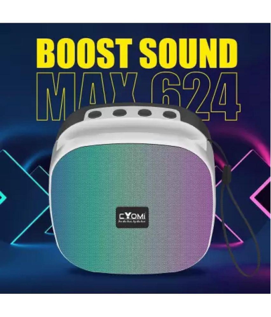 CYOMI CY_MAX624 5 W Bluetooth Speaker Bluetooth V 5.0 with SD card Slot Playback Time 10 hrs White - White