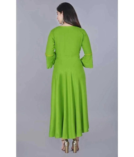 SIPET - Green Rayon Womens Anarkali Kurti ( Pack of 1 ) - None