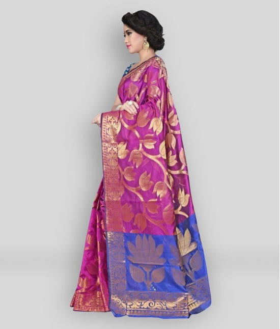 Gazal Fashions - Pink Silk Saree With Blouse Piece (Pack of 1)