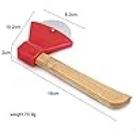 KATHIYAWADI Axe Shaped Pizza Cutter With Sharp Rotating Blade For Pizza, Bread, Cakes, 22.5 X 10 X 2 cm, Red