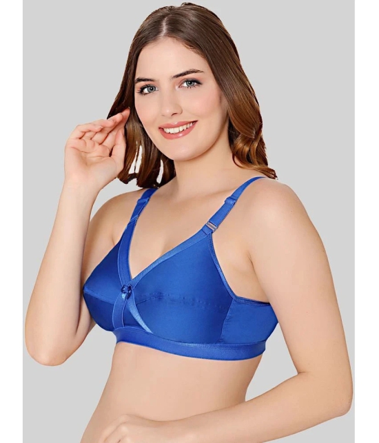 Bodycare Blue Cotton Blend Non Padded Womens Everyday Bra ( Pack of 1 ) - None