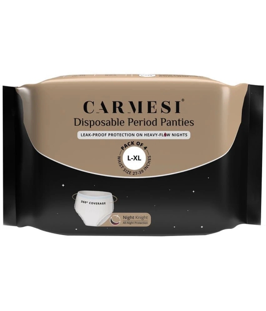 Carmesi Disposable Period Panties (L-XL) | Maternity Panties | All-Night Protection | 4 Pcs