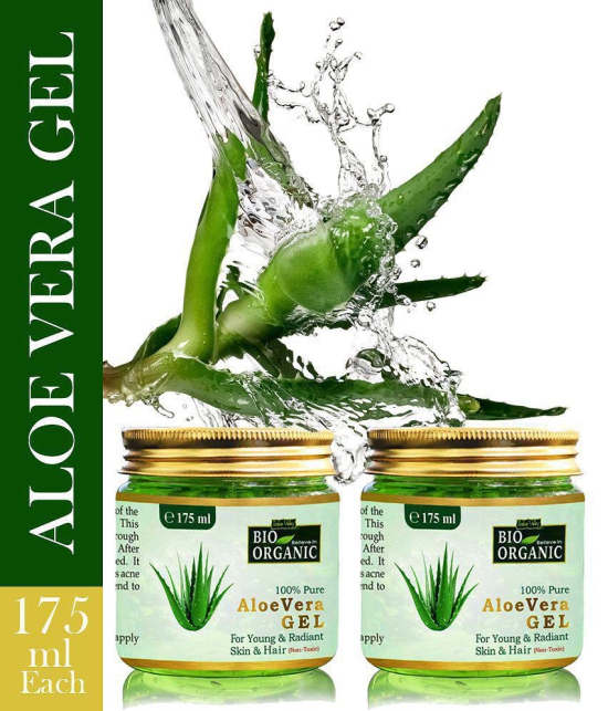 Indus Valley Bio Organic Aloevera Gel for Young Skin Moisturizer 350 ml Pack of 2