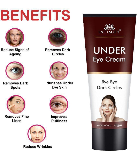 Intimify Under Eye Cream for Removing Dark Circles, Dark Spots, Removing Fine Lines & Wrinkles Eye Mask 20 g