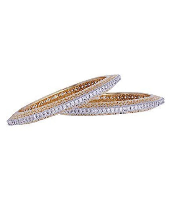 YouBella Pachheli American Diamond Bangles For Women - 2.4