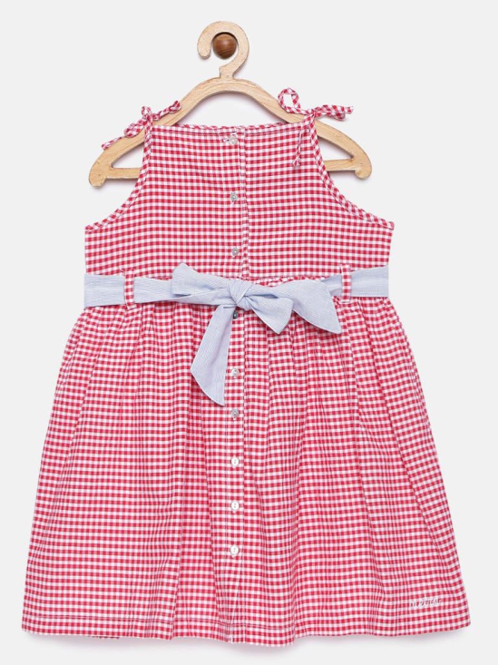 Girls Self-Striped Empire Dress