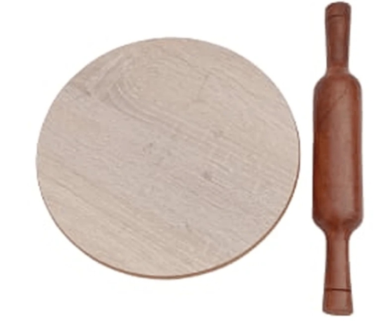 Mii Art tawa,rolling pin,board & /chakla belan and for roti maker(size-tawa-26in,roling pin-33in,roling board-23]pack of 3pcs.