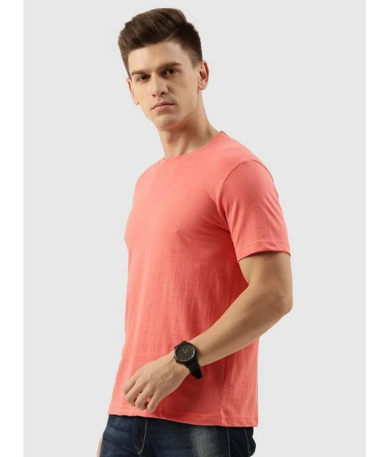 Bene Kleed - Peach Cotton Blend Regular Fit Mens T-Shirt ( Pack of 1 ) - None