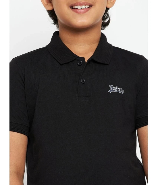 UNIBERRY - Black Cotton Blend Boys Polo T-Shirt ( Pack of 1 ) - None