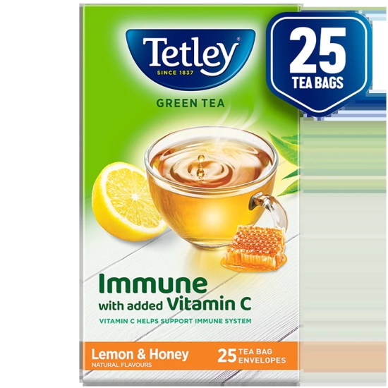 Tetley Green Tea Lemon & Honey Tea Bags, 25 bags