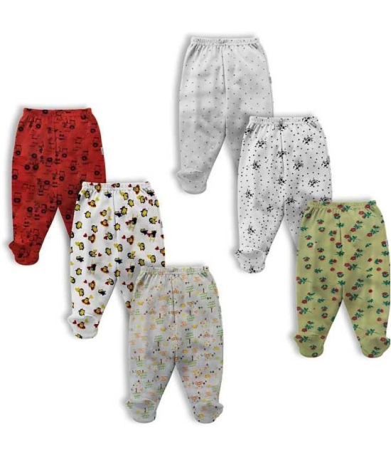 NammaBaby - Cotton Blend Multi Color Trackpant For Baby Boy ( Pack of 6 ) - None