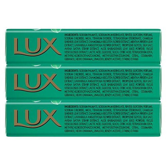 Lux Fresh Splash Water Lily & Cooling Mint Soap Bar, For Refreshed Fragrant Skin, 150 G Each (Pack Of 3)