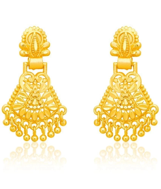 LUV FASHION Golden Chandbalis Earrings ( Pack of 1 ) - Golden