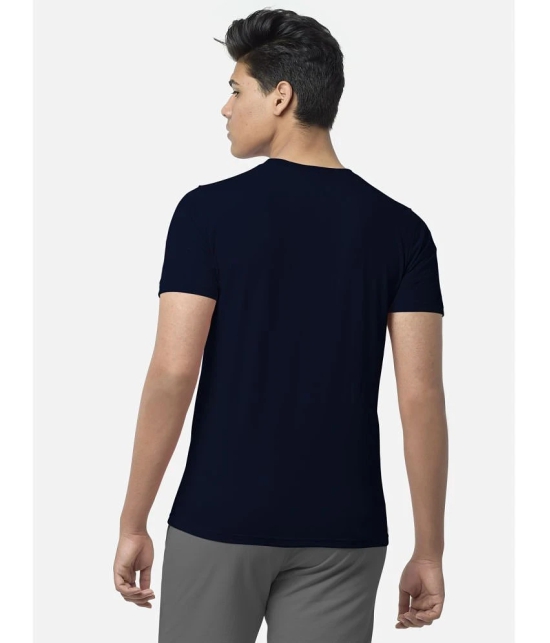 BULLMER - Navy Blue Cotton Blend Regular Fit Mens T-Shirt ( Pack of 1 ) - None