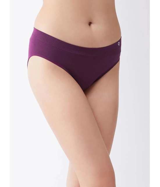 C9 Airwear Purple Nylon Solid Womens Bikini ( Pack of 3 ) - None