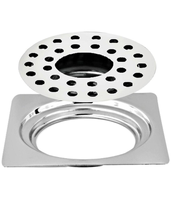 Sanjay Chilly SS Square Floor Drain Grating with Lock and Hole (6